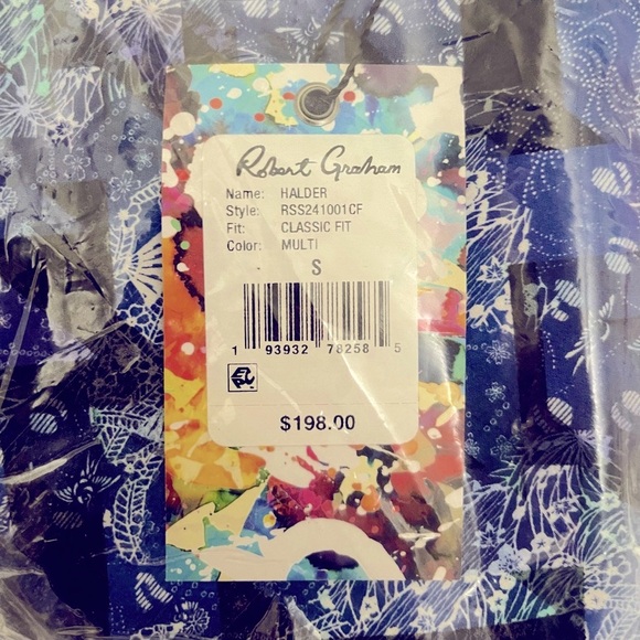 ROBERT GRAHAM Halder Shirt Button Up Classic Fit Long Sleeve Flip Cuff NWT - Picture 10 of 12